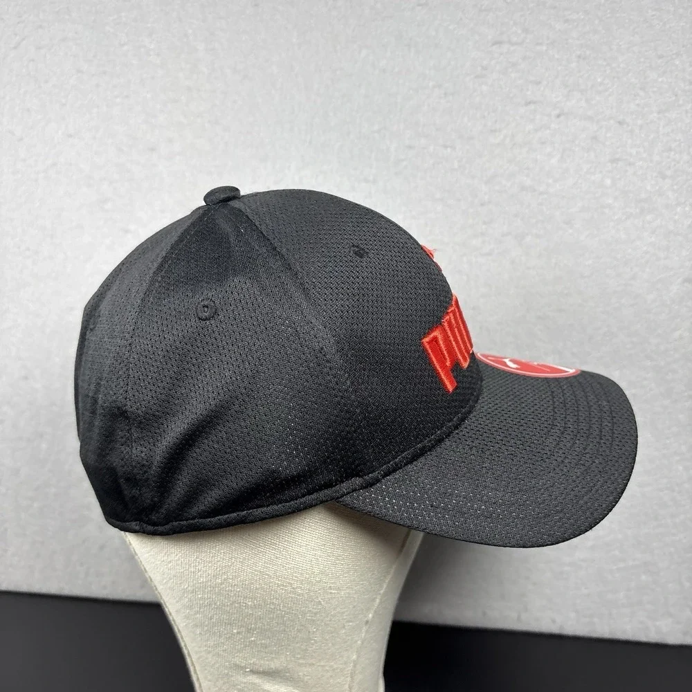 PUMA Men's Evercat Luke Stretch Fit Cap Red Black Adult Size S/M NWOT Hat‎